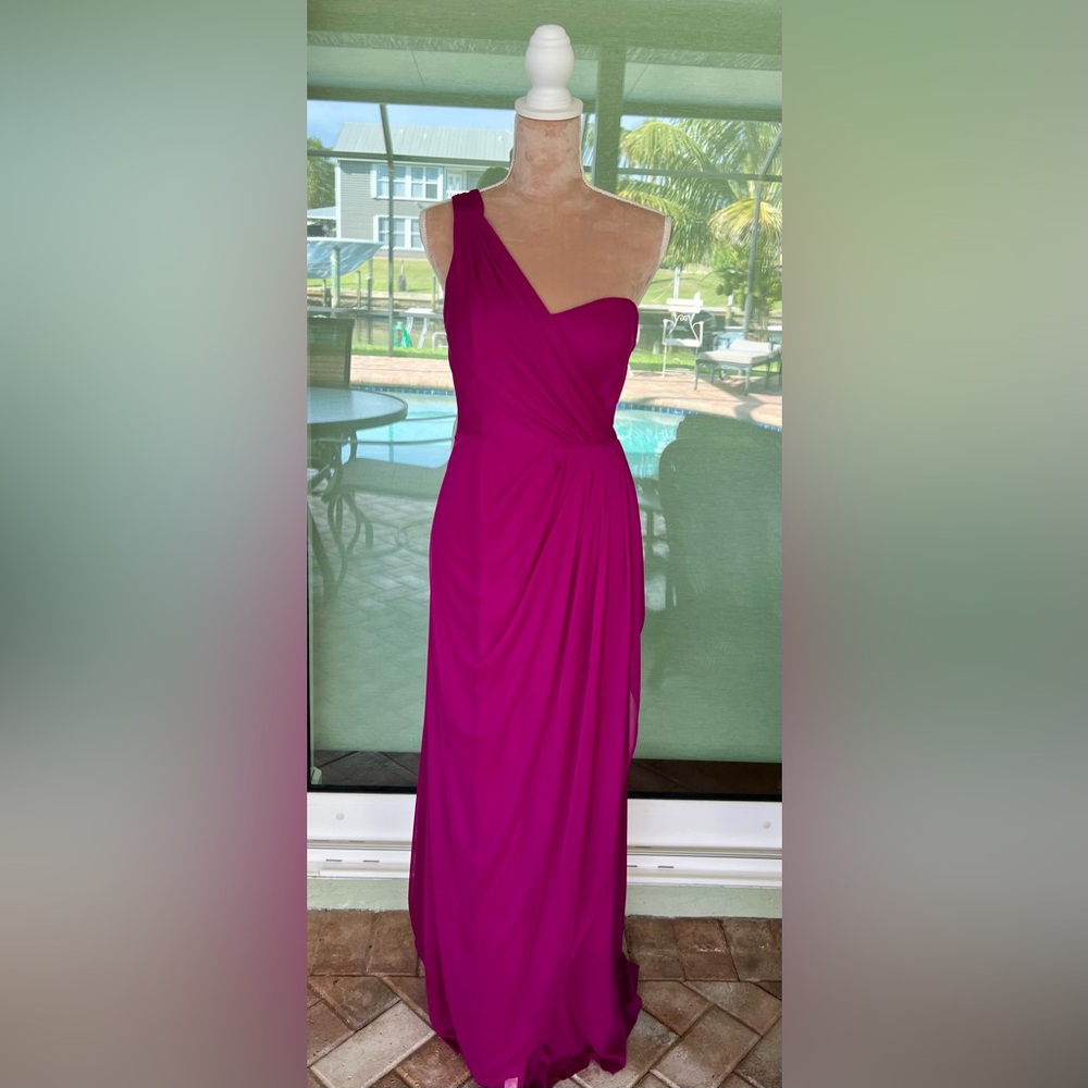 Xscape Magenta Pink Floor-length Formal Evening Gown - Size 10